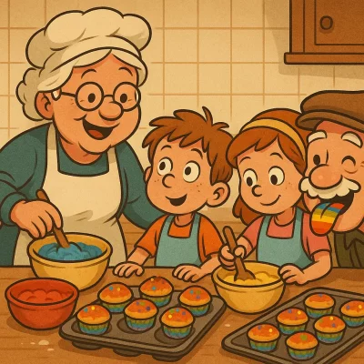 Regenbogenmuffins